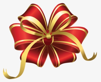 Christmas Ribbon - Transparent Christmas Bow, HD Png Download, Transparent PNG