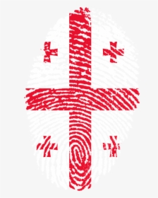 Georgia, Flag, Fingerprint, Country, Pride, Identity - British Flag Fingerprint Png, Transparent Png, Transparent PNG
