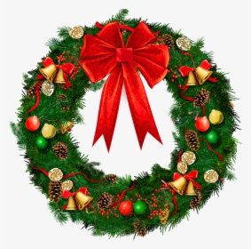 Wreath Christmas Clip Art - Christmas Wreath, HD Png Download, Transparent PNG