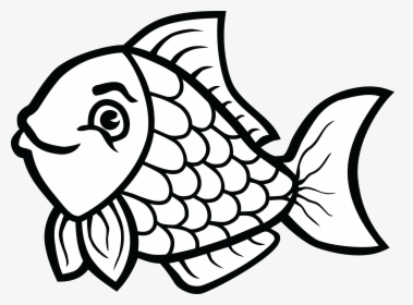 Clip Art Transparent Download Of Fish In Black And - Fish Clipart Black And White, HD Png Download, Transparent PNG
