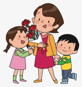 Clip Art Mother Son Clipart - Clipart Mother And Children, HD Png Download, Transparent PNG