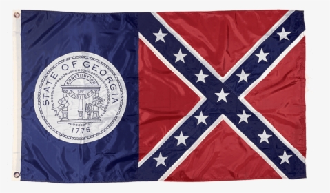 Ru Flag Old Georgia Flag Nylon Embroidered 3 X 5 Ft - 1956 Georgia State Flag, HD Png Download, Transparent PNG