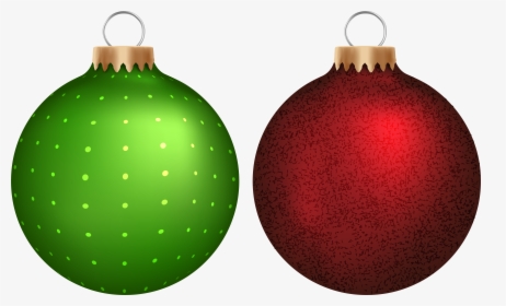 Green And Red Christmas Balls Png Clip Art - Green And Red Balls, Transparent Png, Transparent PNG