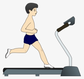 Female Clipart Hurdler - Boy Running On Treadmill, HD Png Download, Transparent PNG