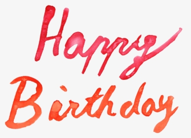 Happy Birthday Red Png, Transparent Png, Transparent PNG