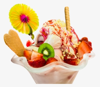 Ice Cream Sundae Png Pic - Fruits Ice Cream Png, Transparent Png, Transparent PNG