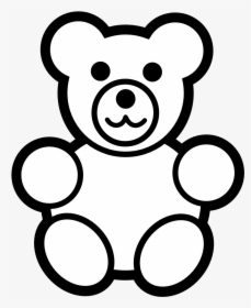 Pitr Teddy Bear Icon Black White Line Art Scalable - Black And White Toy, HD Png Download, Transparent PNG
