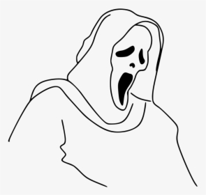 Halloween Drawing Ghost Face, HD Png Download, Transparent PNG