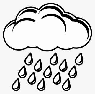 Rainy Day Clipart Black And White, HD Png Download, Transparent PNG