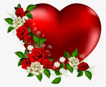 Heart Png With Flowers Love Heart Image Clipart Clipart - Transparent Background Rose Border, Png Download, Transparent PNG