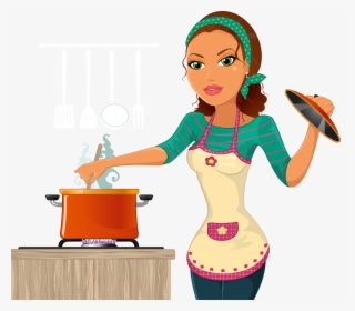 The Kitchen Chef Woman - Cooker Woman Vector Png, Transparent Png, Transparent PNG