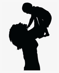 Mother And Baby Silhouette, HD Png Download, Transparent PNG