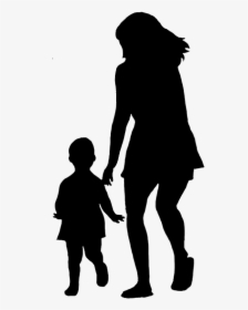 Silhouette Clip Art Mother Vector Graphics Child - Mother And Child Silhouette Transparent Background, HD Png Download, Transparent PNG
