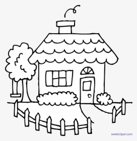 House Clipart Black And White, HD Png Download, Transparent PNG