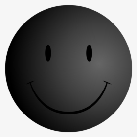 Smiley Face Black And White - Black Smiley, HD Png Download, Transparent PNG