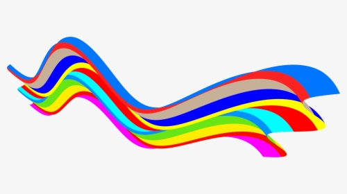Weaves Clipart Rainbow - Rainbow Wave Design Png, Transparent Png, Transparent PNG