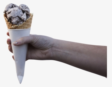 Ice Cream Cone In A Hand Png Image, Transparent Png, Transparent PNG
