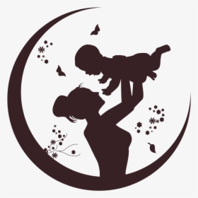 Child Png Download - Mom And Child Silhouette, Transparent Png, Transparent PNG