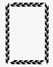 Black And White Leaf Border Clipart - Fall Border Png Black And White, Transparent Png, Transparent PNG