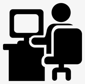 Transparent Office Clipart - Working On Computer Icon Png, Png Download, Transparent PNG
