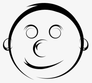 Black And White Smiley Face, HD Png Download, Transparent PNG