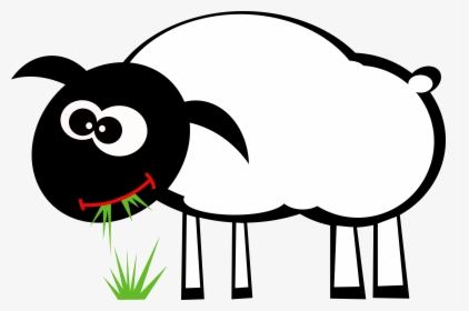 Sheep, Eat, Grass, Graze, Grazing, Lamb - Sheep Eating Grass Clipart, HD Png Download, Transparent PNG