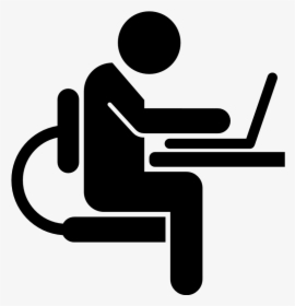 Please Remember There Is No Sleeping In The Libraries - Man On Computer Icon Png, Transparent Png, Transparent PNG