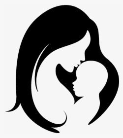 Download Baby Mama Mother Silhouette Child Hd Image - Mother And Child Silhouette, HD Png Download, Transparent PNG