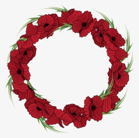 Transparent Leaf Crown Png - Red Floral Wreath Png, Png Download, Transparent PNG