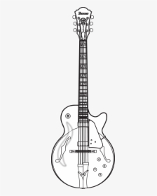 Clipart Guitar Black And White - 12 String Guitar Drawing, HD Png Download, Transparent PNG