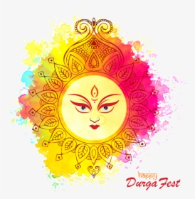 Happy Durga Fest Png - Happy Navratri Vector, Transparent Png, Transparent PNG