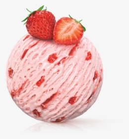Strawberry Ice Cream Png - Ice Cream Flavors Strawberry, Transparent Png, Transparent PNG