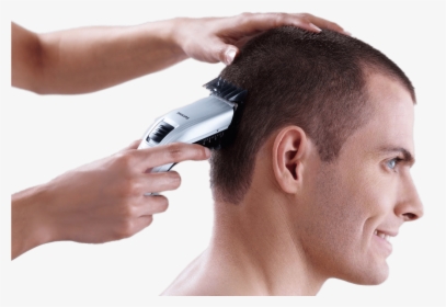 Hair Cutting With Clipper - Hair Cutting Pic Png, Transparent Png, Transparent PNG