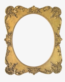 Vintage Oval Frame Png - Ornate Gold Oval Frame, Transparent Png, Transparent PNG