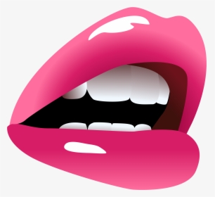 Mouth Pink Png Clipart Image - Side View Open Mouth Drawing, Transparent Png, Transparent PNG