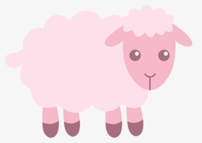 Transparent Lamb Clip Art - Pink Sheep Clipart, HD Png Download, Transparent PNG