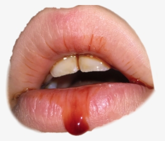 Sad Mouth Png Blood Sad Death Spooky Sad Lips Teeth - Transparent Sad Mouth Png, Png Download, Transparent PNG