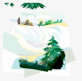 Waterfall Landscape Clip Arts - Clip Art, HD Png Download, Transparent PNG