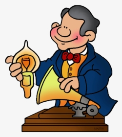 United States Clip Art By Phillip Martin, Famous People - Thomas Alva Edison Clipart, HD Png Download, Transparent PNG