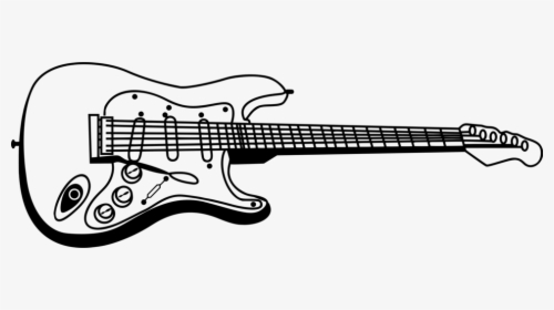Electric Guitar Clipart Black And White , Png Download - Bass Guitar Clipart Black And White, Transparent Png, Transparent PNG