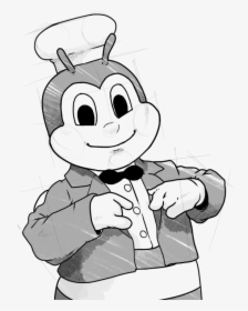 Jollibee Black And White, HD Png Download, Transparent PNG