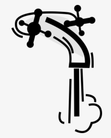 Running With Tap Image Illustration Of Sink - Tap, HD Png Download, Transparent PNG
