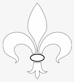 Clip Art Fleur De Lys Outline - Fleur De Lis White, HD Png Download