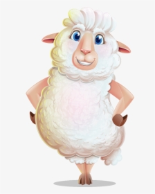 White Sheep Cartoon Vector Character - Sheep, HD Png Download, Transparent PNG
