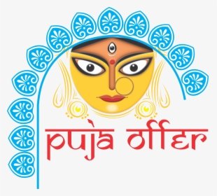 Transparent Durga Png - Durga Puja Banner Design, Png Download, Transparent PNG