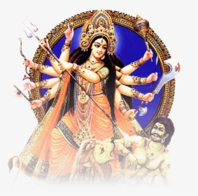 Durga Maa Clipart Png , Png Download - Durga Puja Png Hd, Transparent Png, Transparent PNG