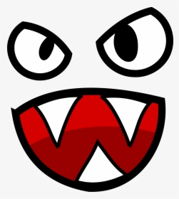 Clip Art Bloodshot Eyes Smiley Clipart - Cartoon Monster Face Png, Transparent Png, Transparent PNG