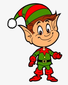 Santas Elf Cartoon, HD Png Download, Transparent PNG