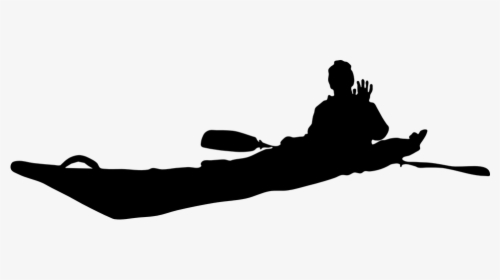 Sea Kayak Canoe Paddle Clip Art - Boat With Man Vector, HD Png Download, Transparent PNG