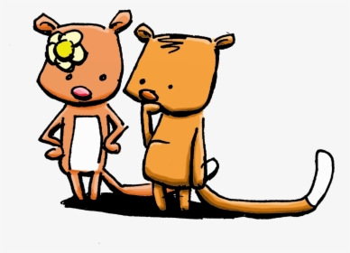 Illustration Of Two Cute Ringtail Possums - Cartoon, HD Png Download, Transparent PNG
